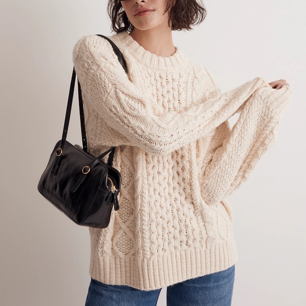 MADEWELL Cable-Knit Oversized Sweater